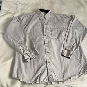 Men's Beige Button-Up Shirt